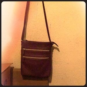 Purple and gold purse